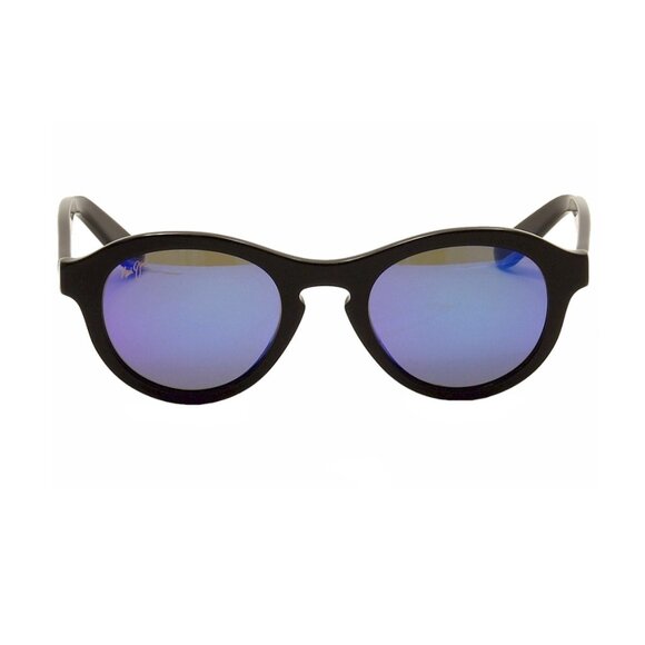 Maui Jim Leia Gloss Black Blue Hawaii Polarized Sunglasses - MJ708 02 - Picture 2 of 10